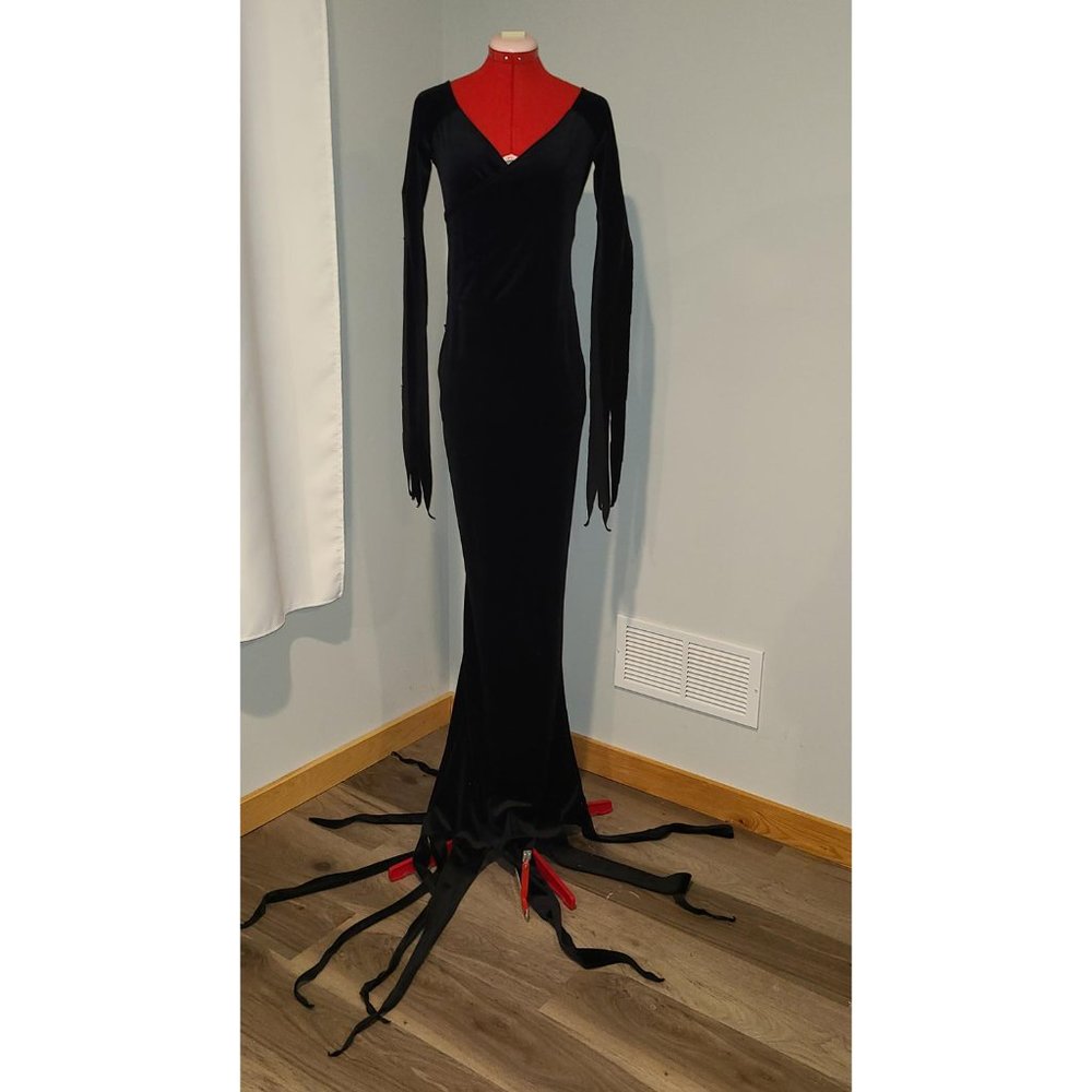 Vampira Dress Black Steamed Velvet